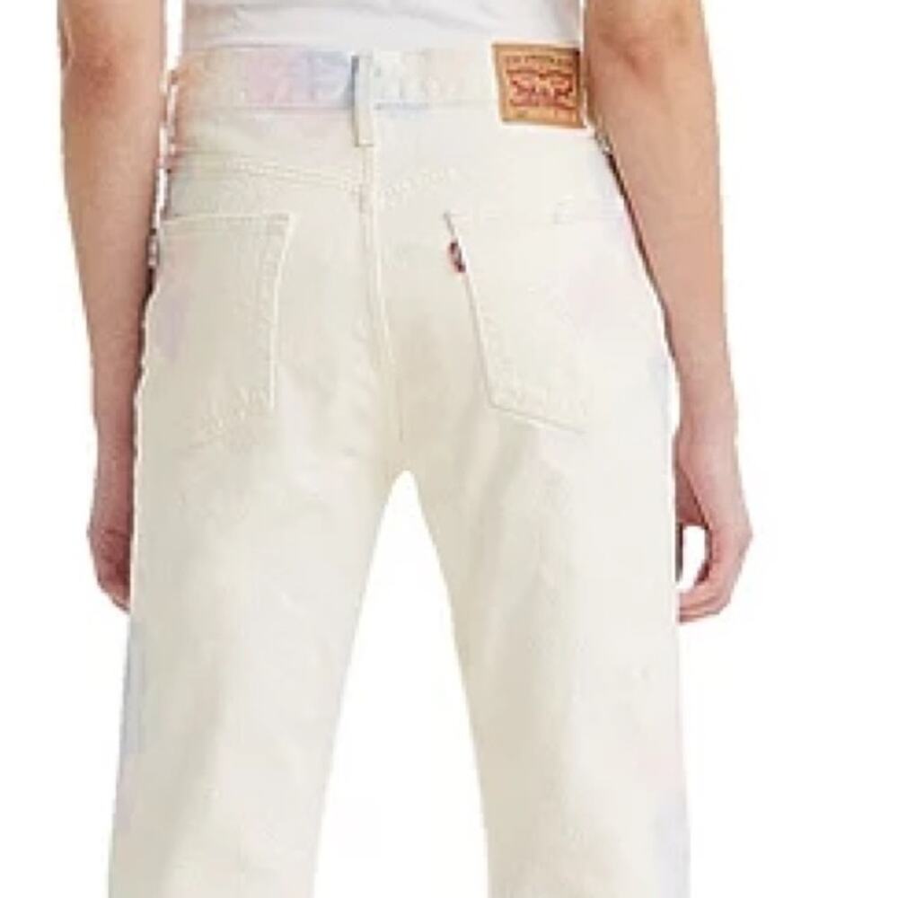 NEW Levi’s 501 Jeans High Rise Straight Leg White Tie-Dye Button Fly Womens 28 - Picture 5 of 7
